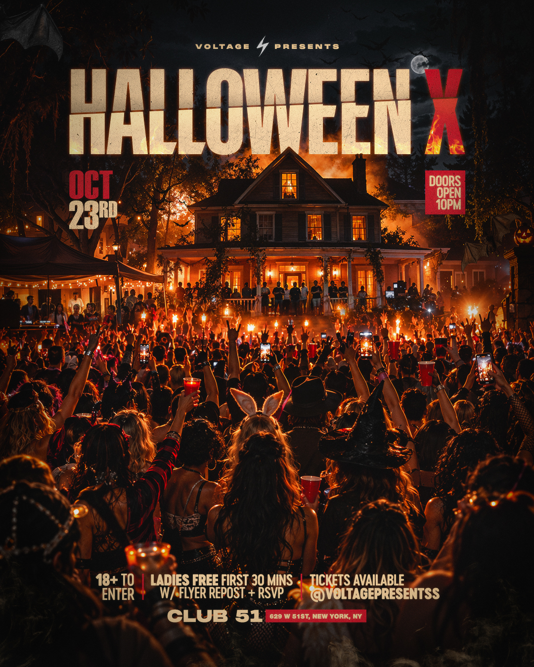 Halloween X event flyer
