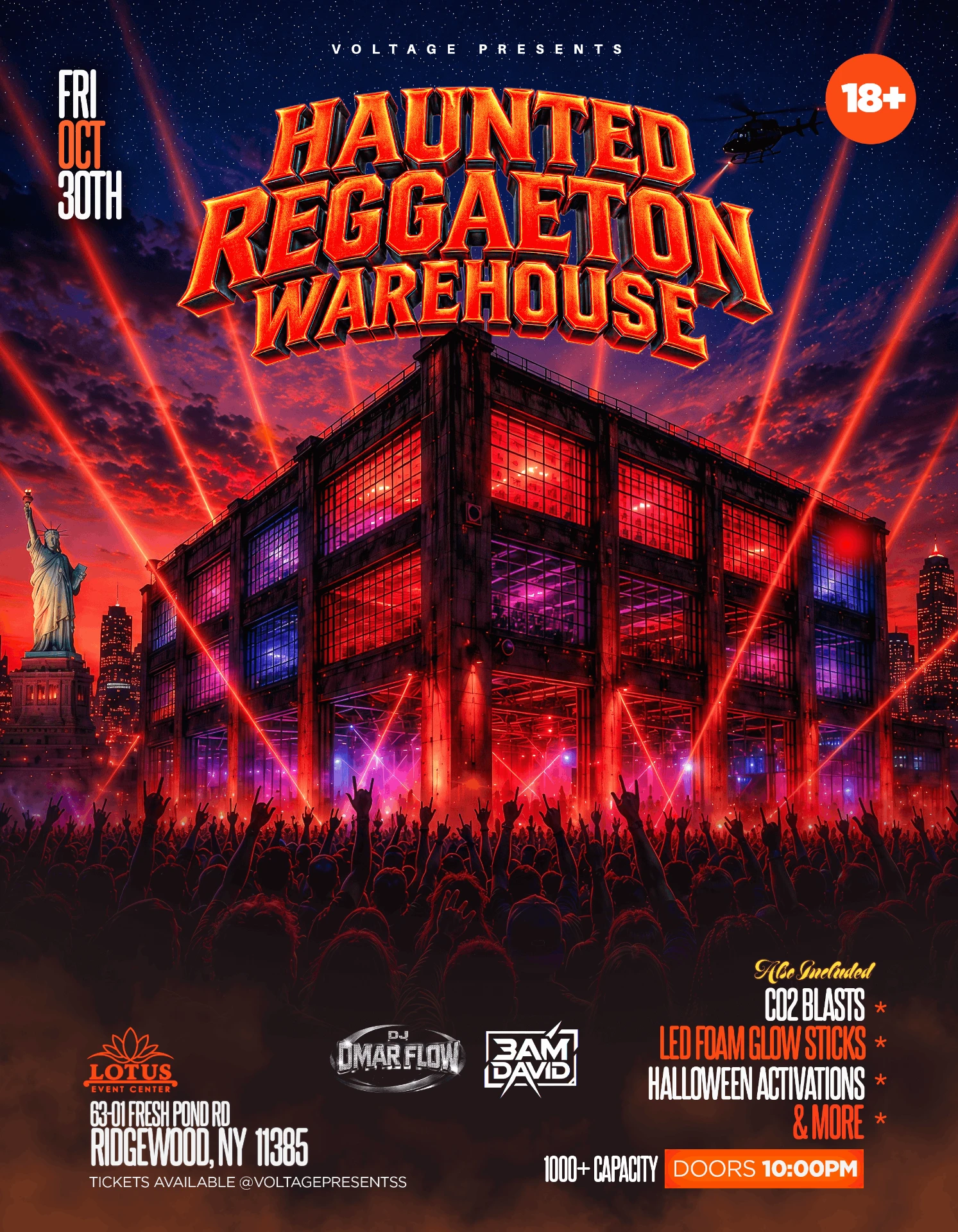Haunted Reggaeton Warehouse event flyer